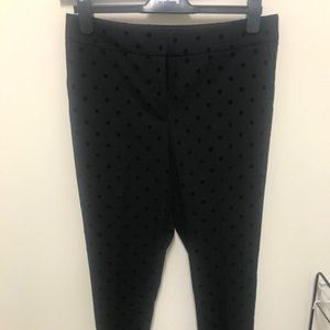 Black flocked ankle pant - Petite